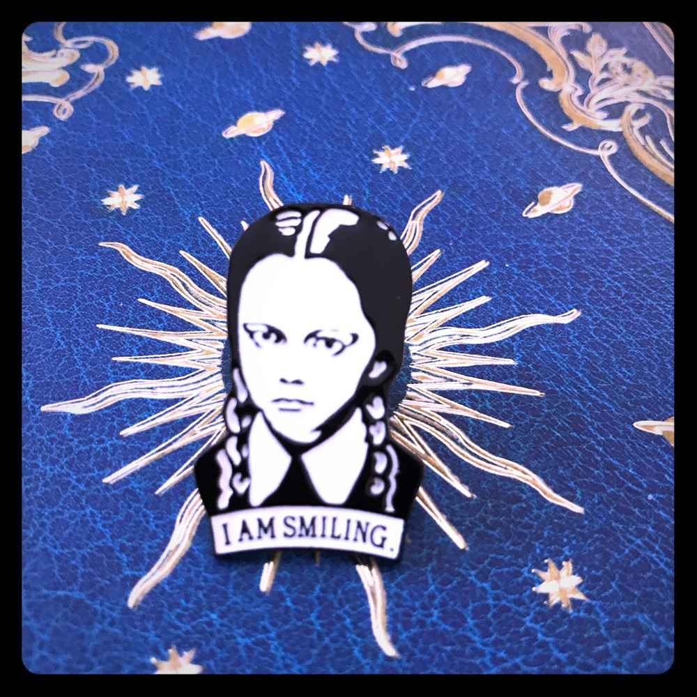 5/$30 Wednesday brooch pin new goth witchy Adams Family